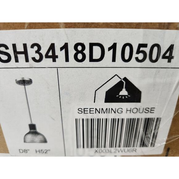 8″ Hammered Bronze Gold Pendant Light – Wood Accent - Picture 5 of 5